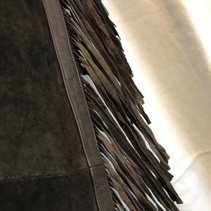 Leather and suede shirt size medium